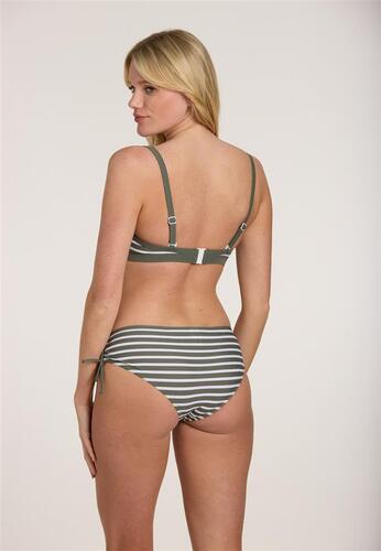 Sunmarin Stripe U/W Bikini Bottom Dark Green 11602