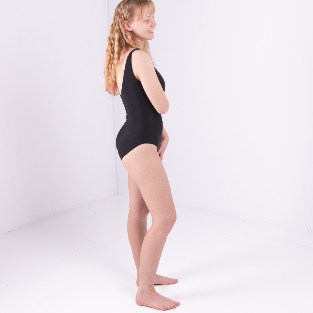 Seelie Swimwear Black Classic V-Back One Piece SS001