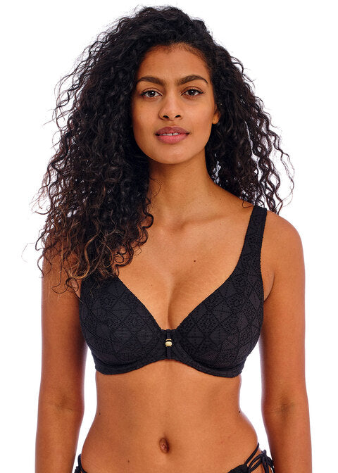 Freya Nomad Nights Black High Apex Bikini Top AS205413BLK