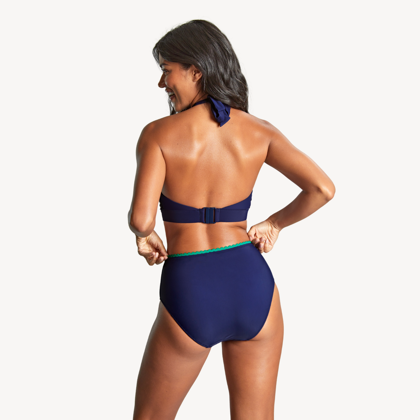 Panache Ric Rac Navy Sofia Halter Bikini Top SW1954