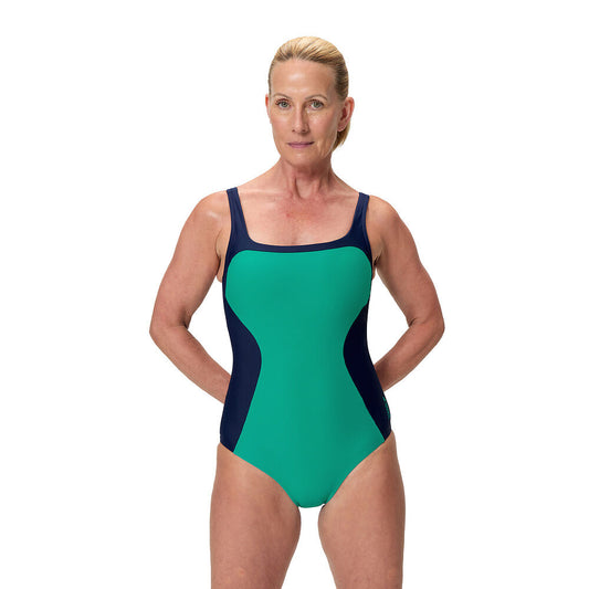 Speedo Colorblock Contour Onepiece Navy/Aqua 8-A000169004