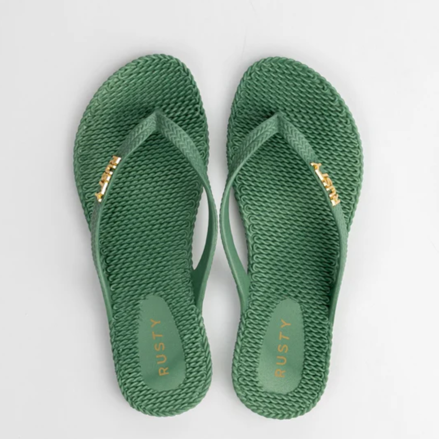 Rusty Flip Out Thongs Green FOL0374