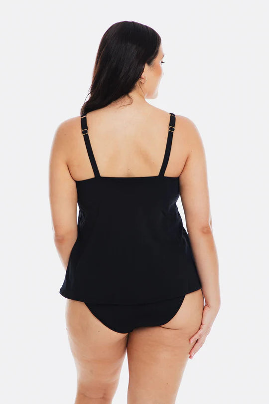 Togs Black Chlorine Resistant Aqualuxe Tankini YB27FIS