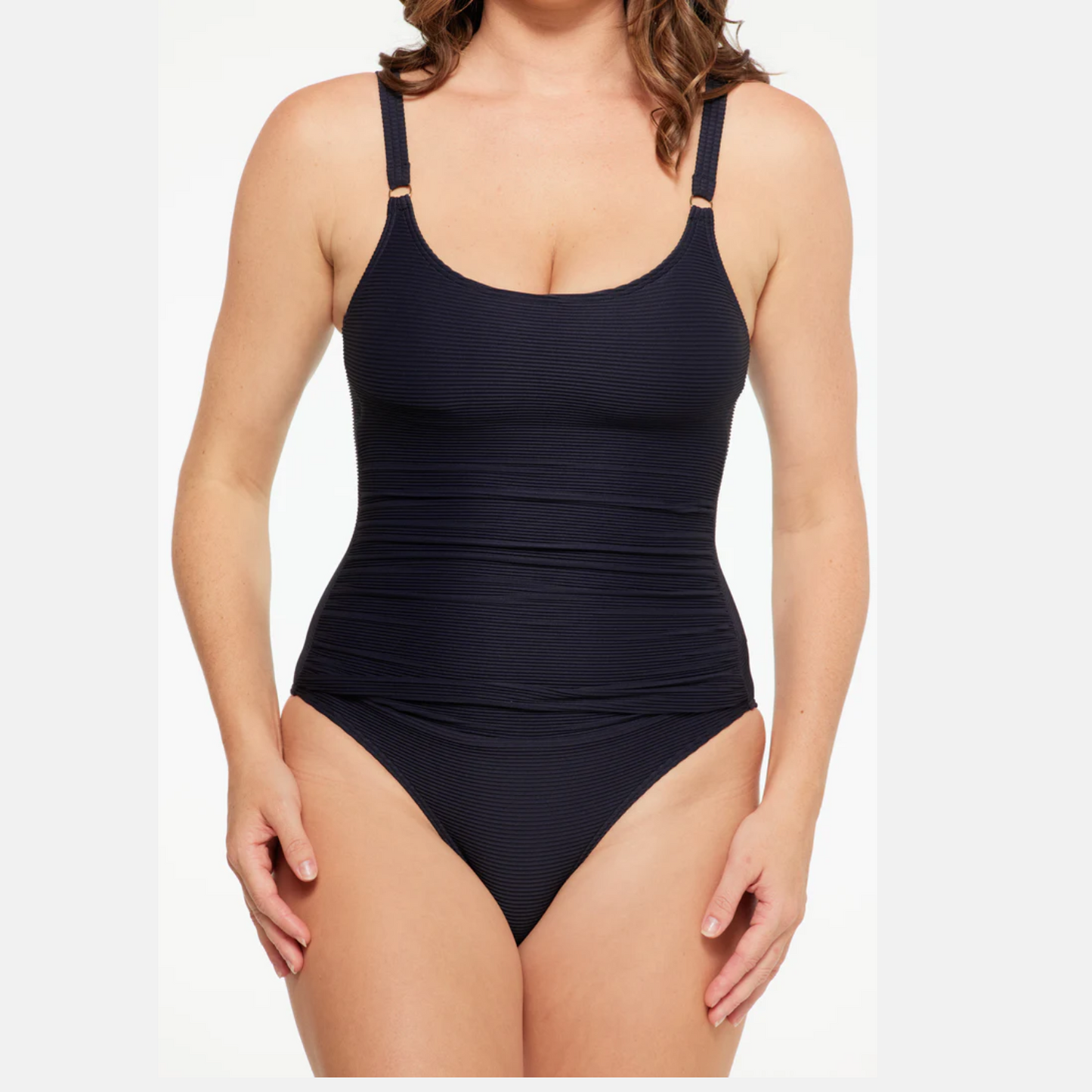 Togs Black Scoop Neck One Piece TB03TH