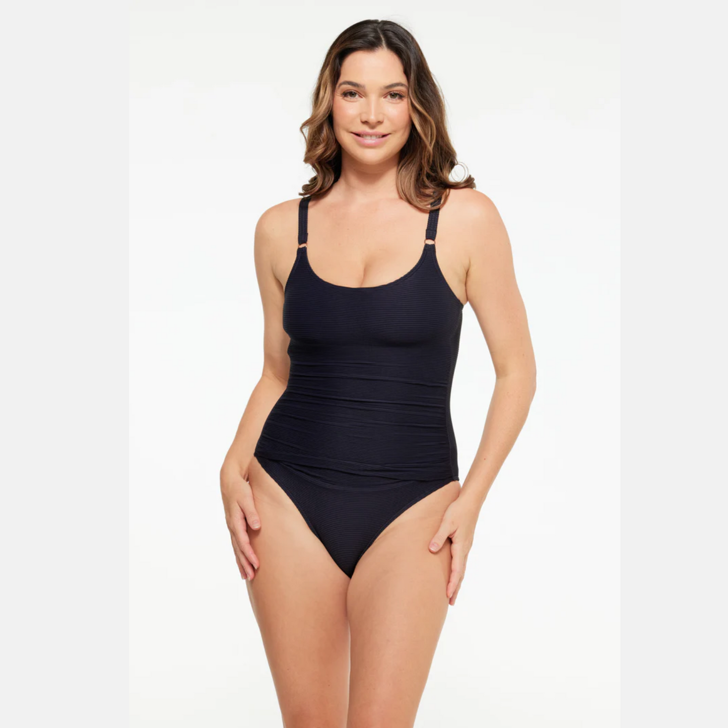 Togs Black Scoop Neck One Piece TB03TH