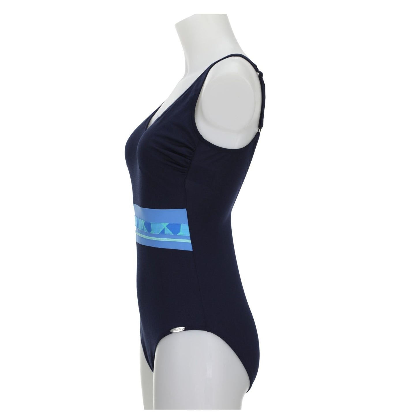Sunflair Navy Blue Spliced Chlorine Resistant One Piece 72041