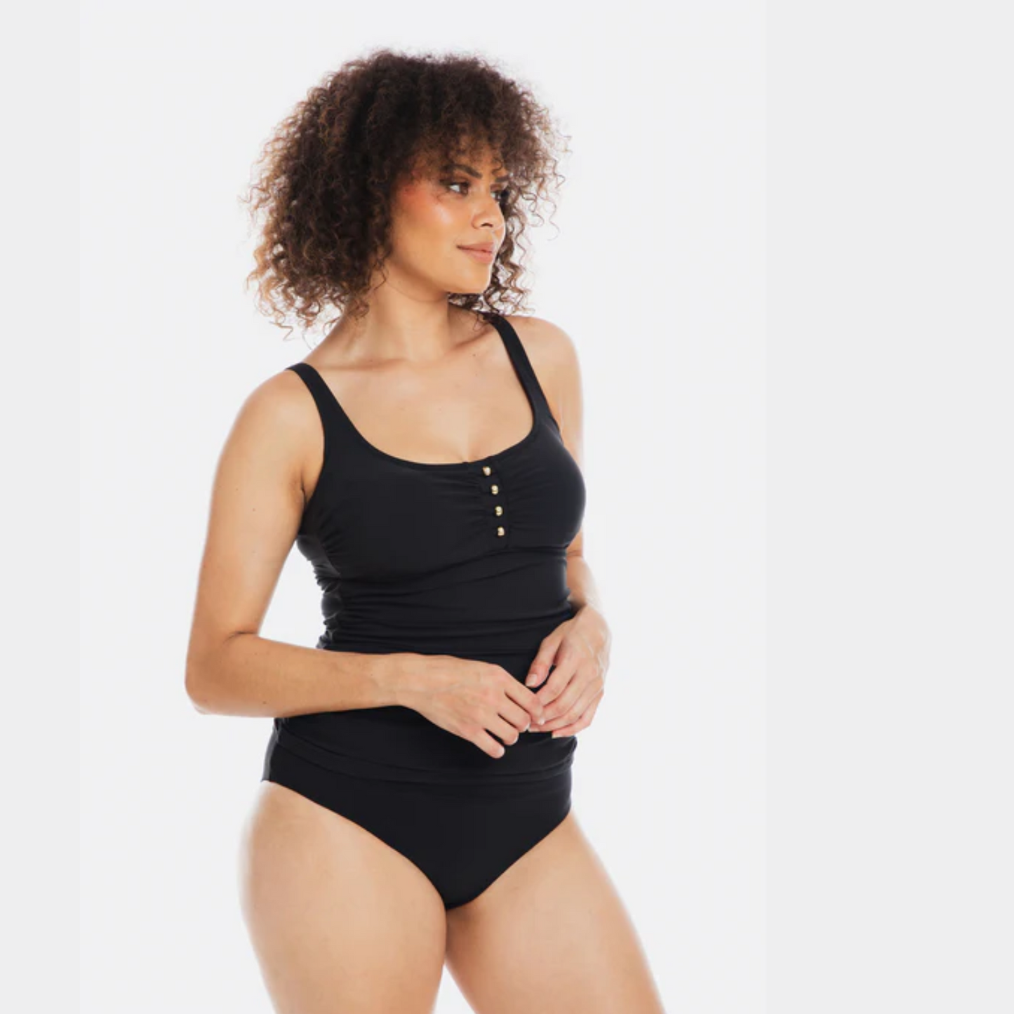 Togs Black Microfibre Tankini SB21FIS