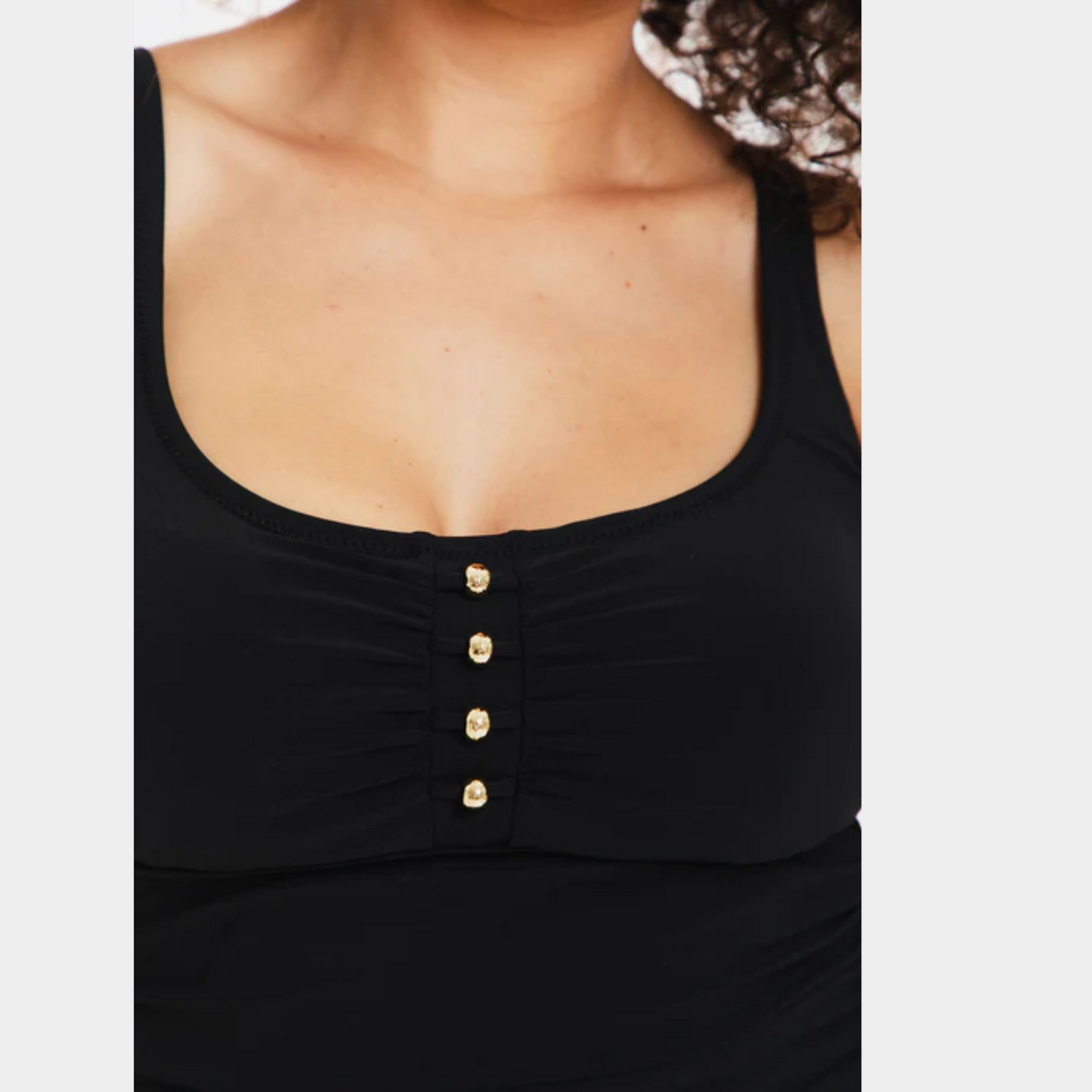 Togs Black Microfibre Tankini SB21FIS