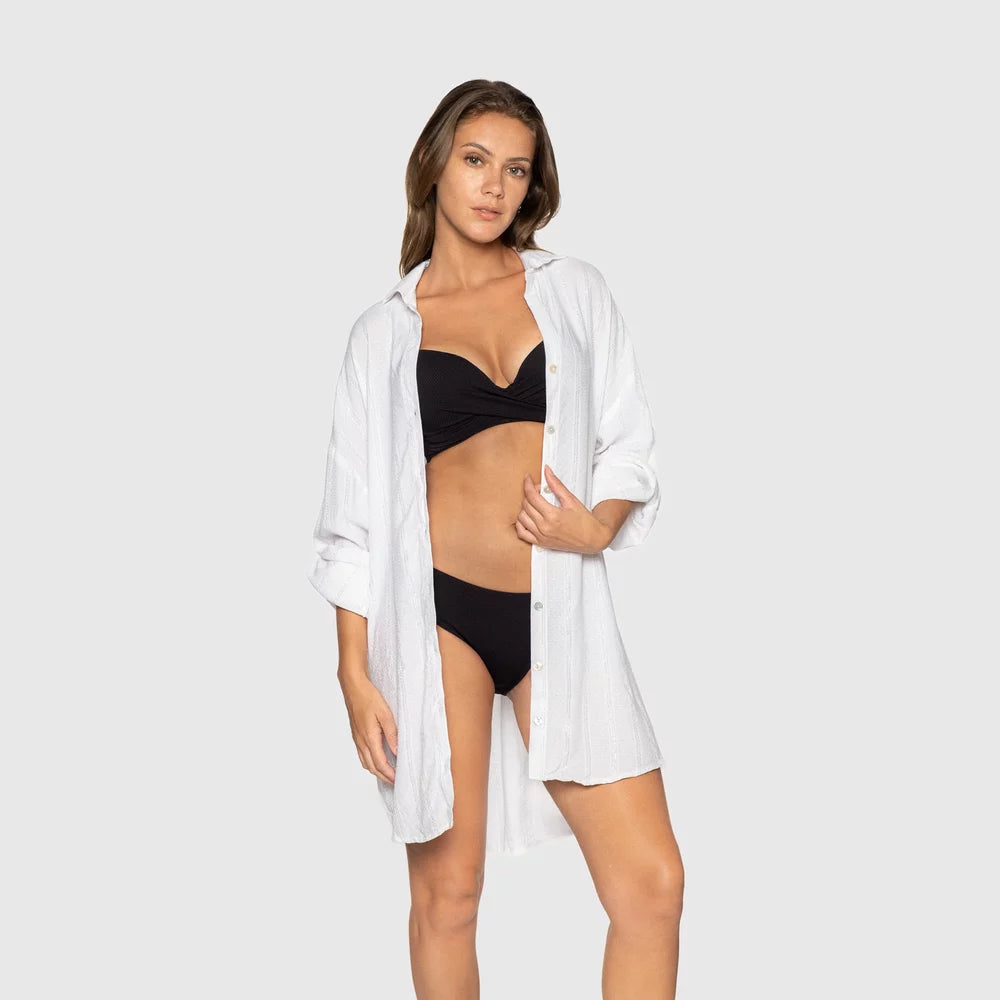 Nip Tuck White Cassandra Bronte Beach Shirt RJ6117CEW