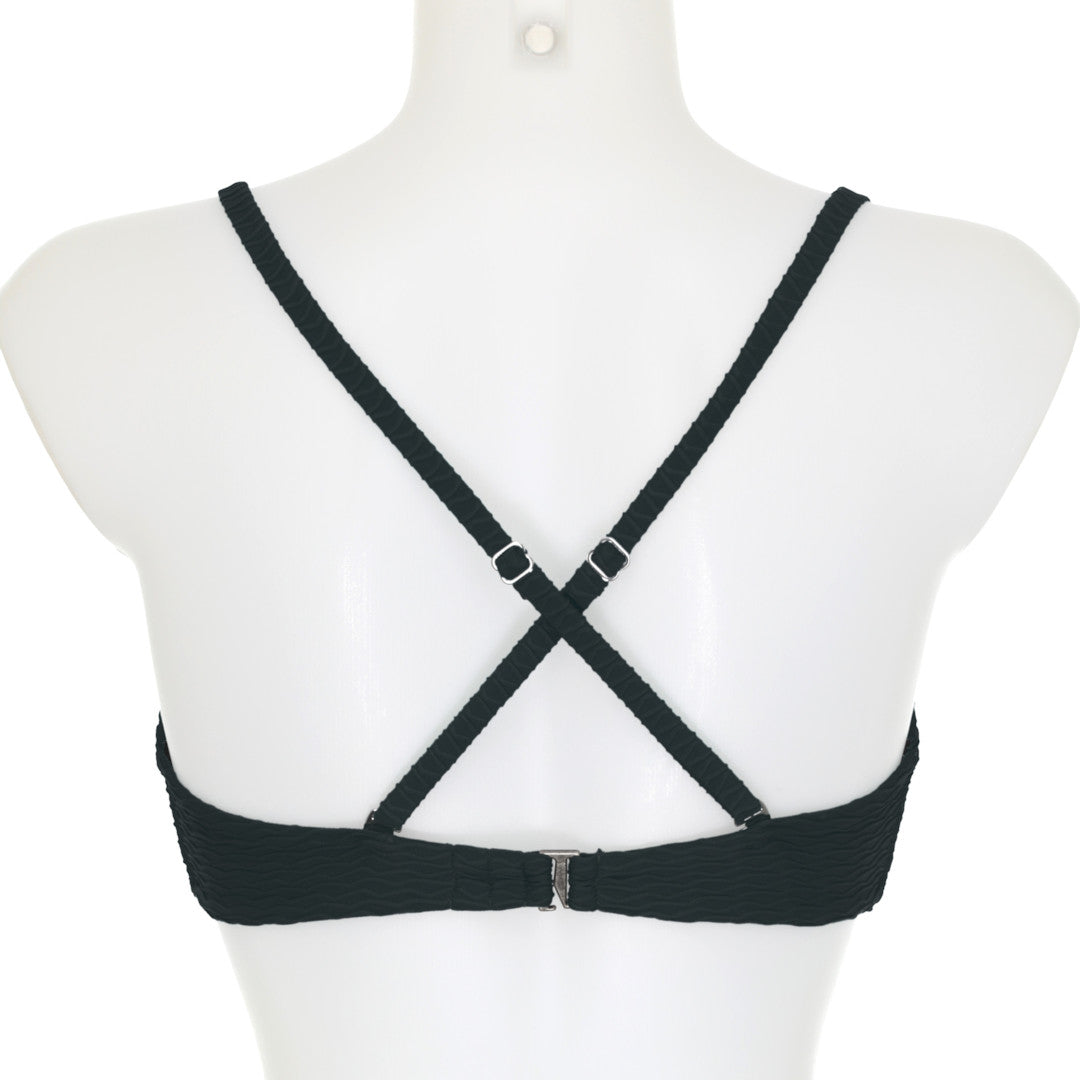 Olympia Black Textured Bikini Top 31603
