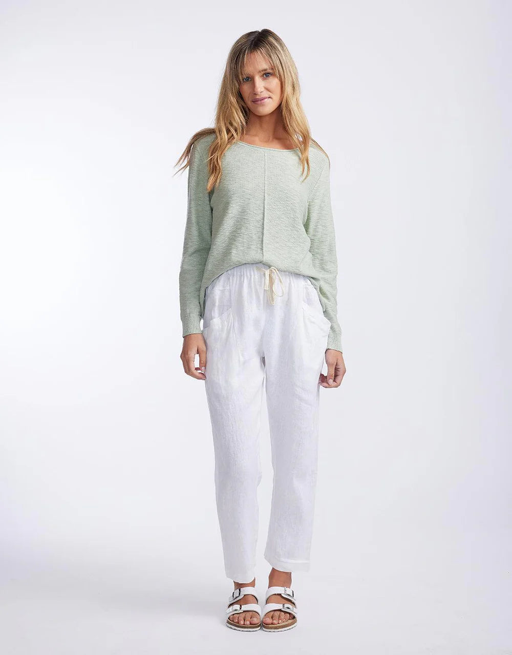 Little Lies Luxe Linen Pants White S19070401