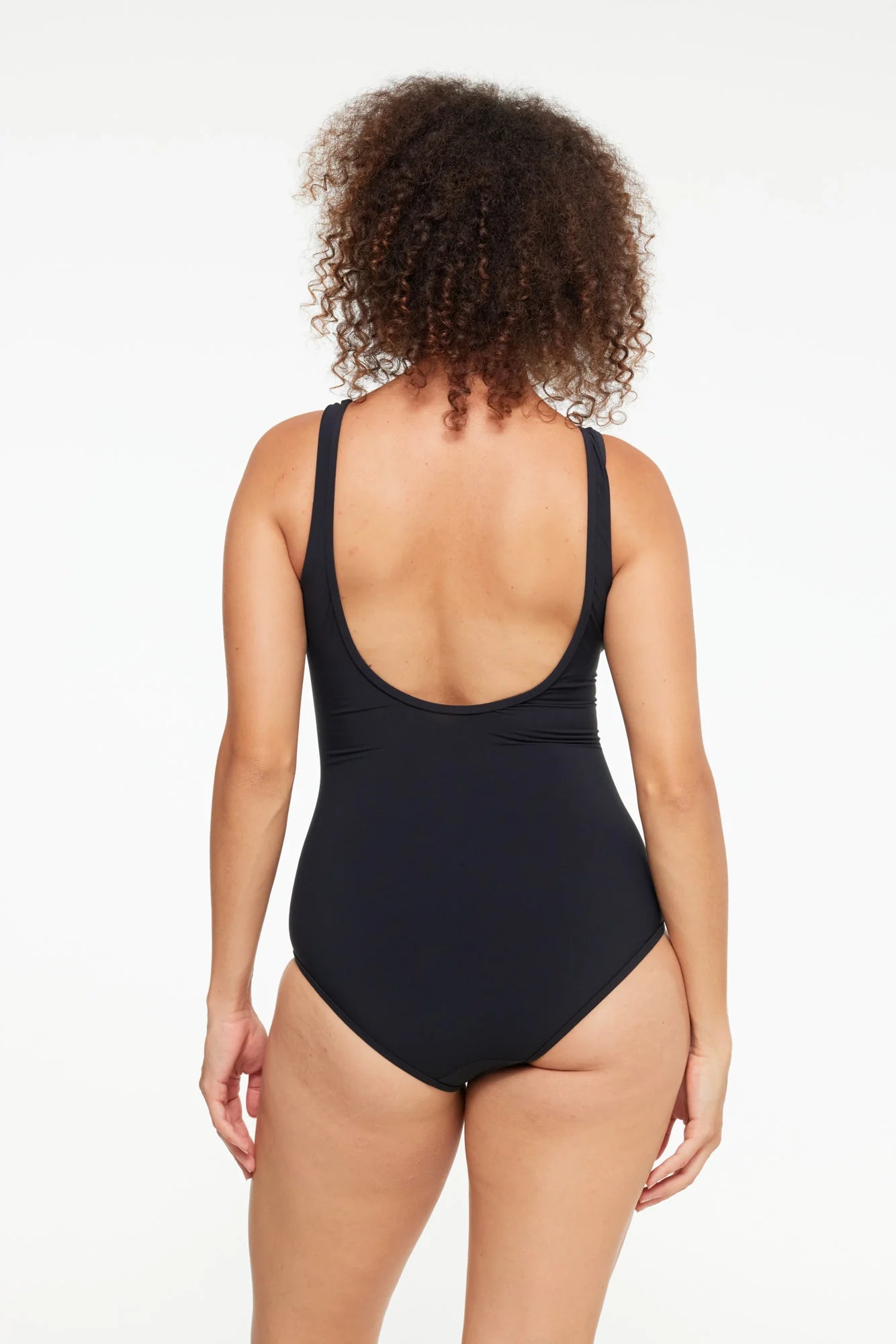 Togs Black Pleated Mesh One Piece SB53FO