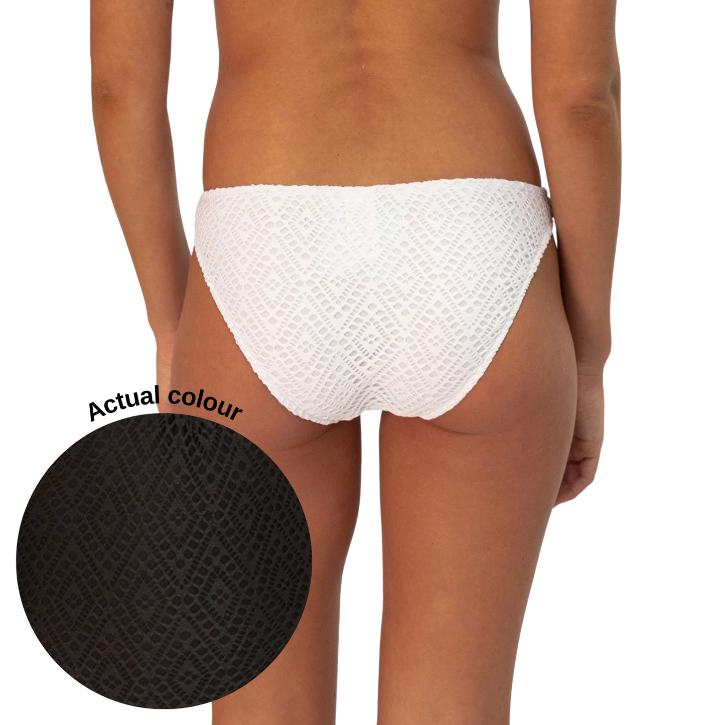 Baku Black Crochet Regular Bikini Briefs PANT761CCO