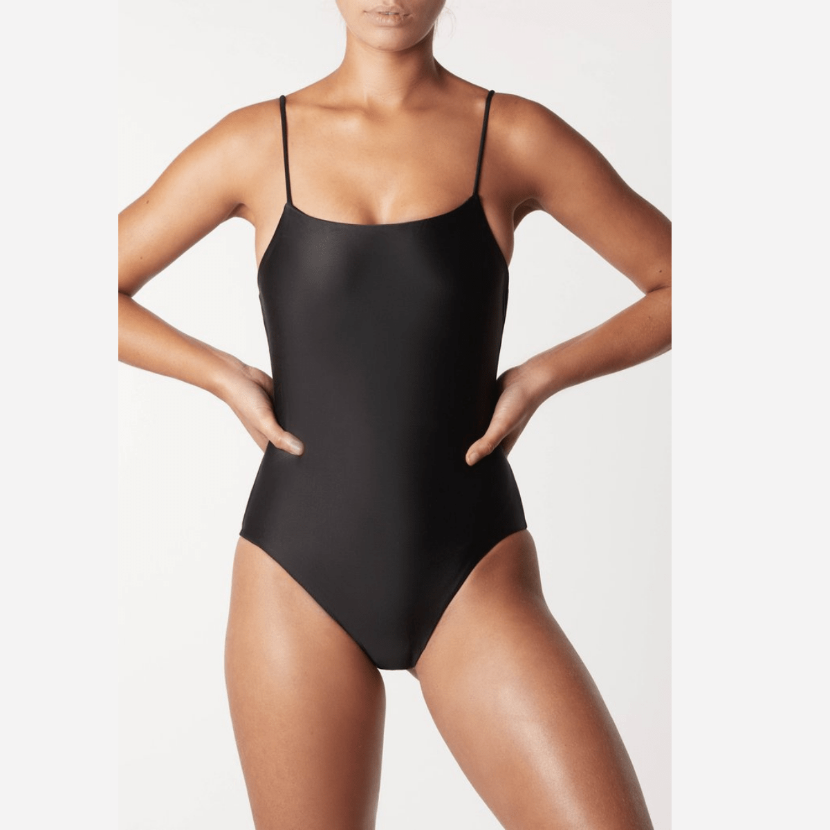 Its Now Cool Black High Cut One Piece INC038