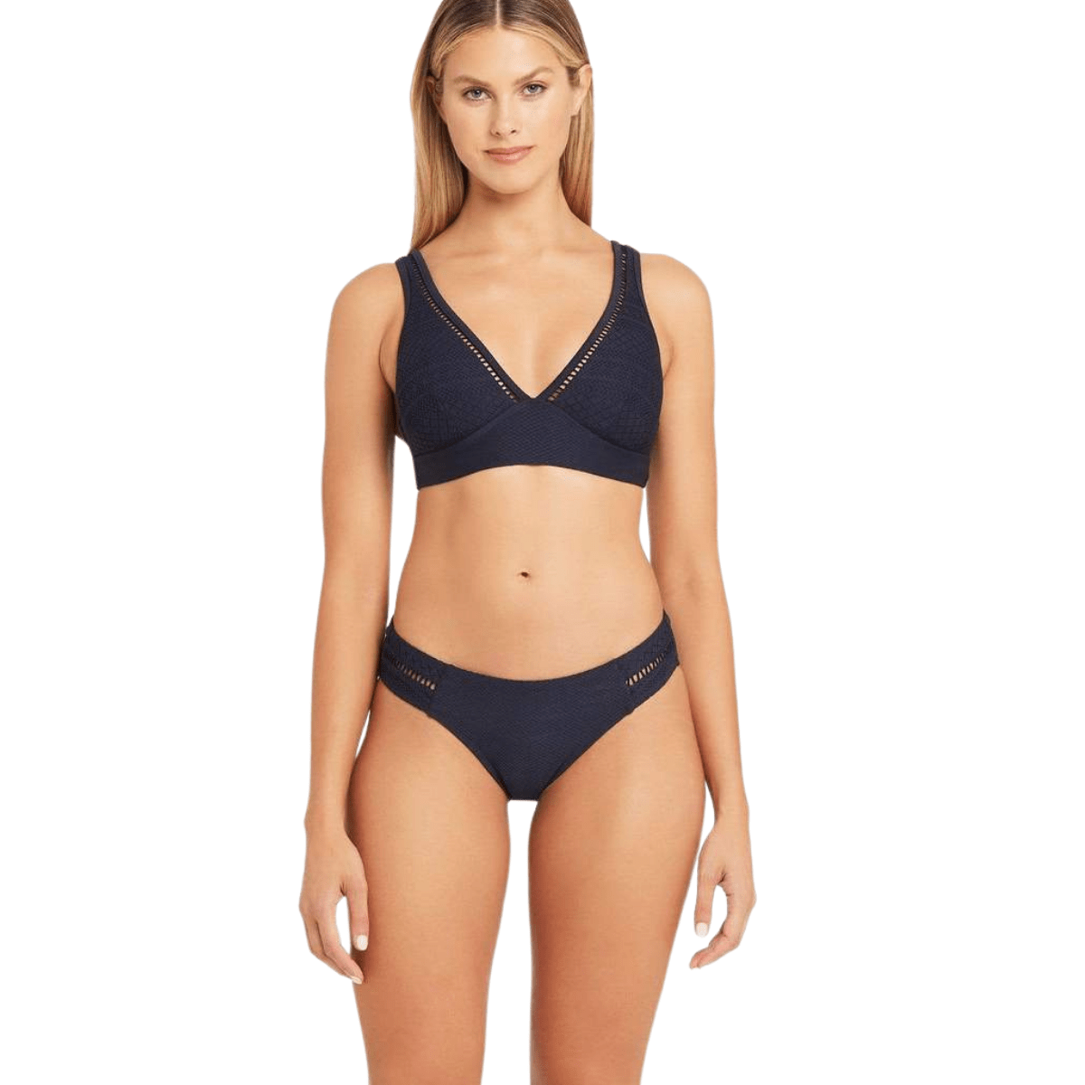 Sea Level Night Blue Amazing Lace Spliced Regular Pant SL4146AL
