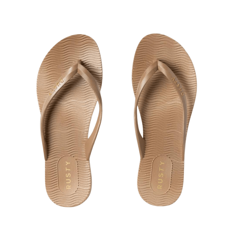Rusty Taupe/Gold SandleBar Thong FOL03685