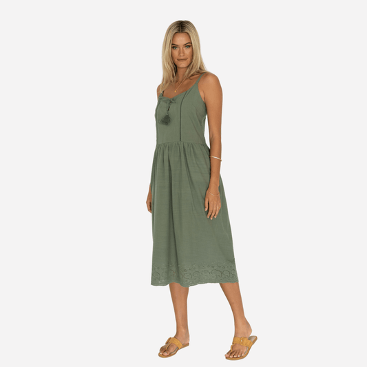 Humidity Lifestyle Khaki Ayla Dress HS21915