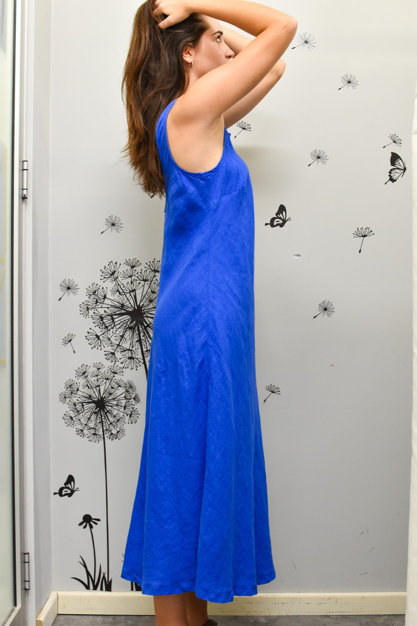 Haris Cotton Regular Fit Lapis/Blue Dress Drs-6437