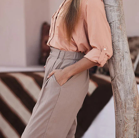Buddha Wear Evelyn Long Pant Biscuit