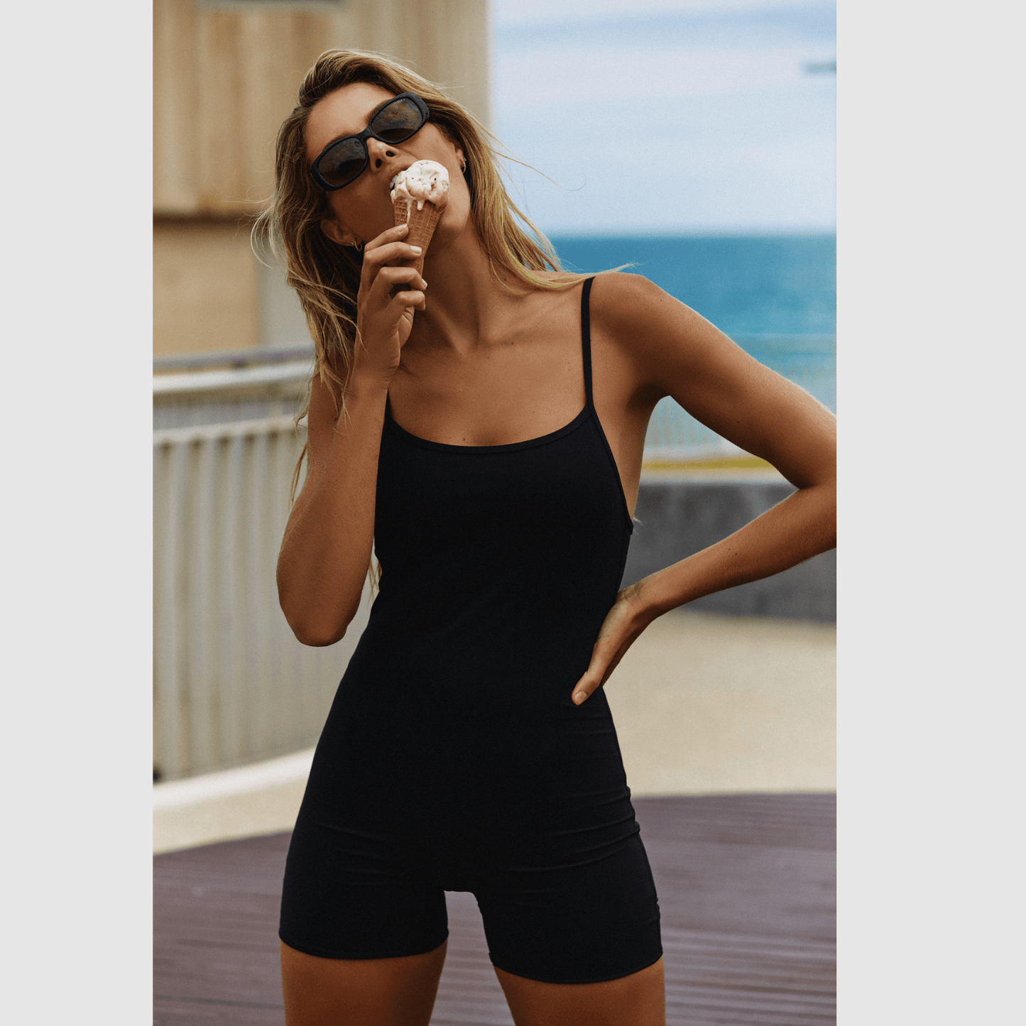 Its Now Cool Black Contour Onesie INC1044