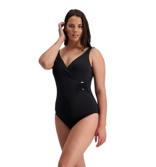 Moontide Black Side Trim Suit One Piece M4320CN