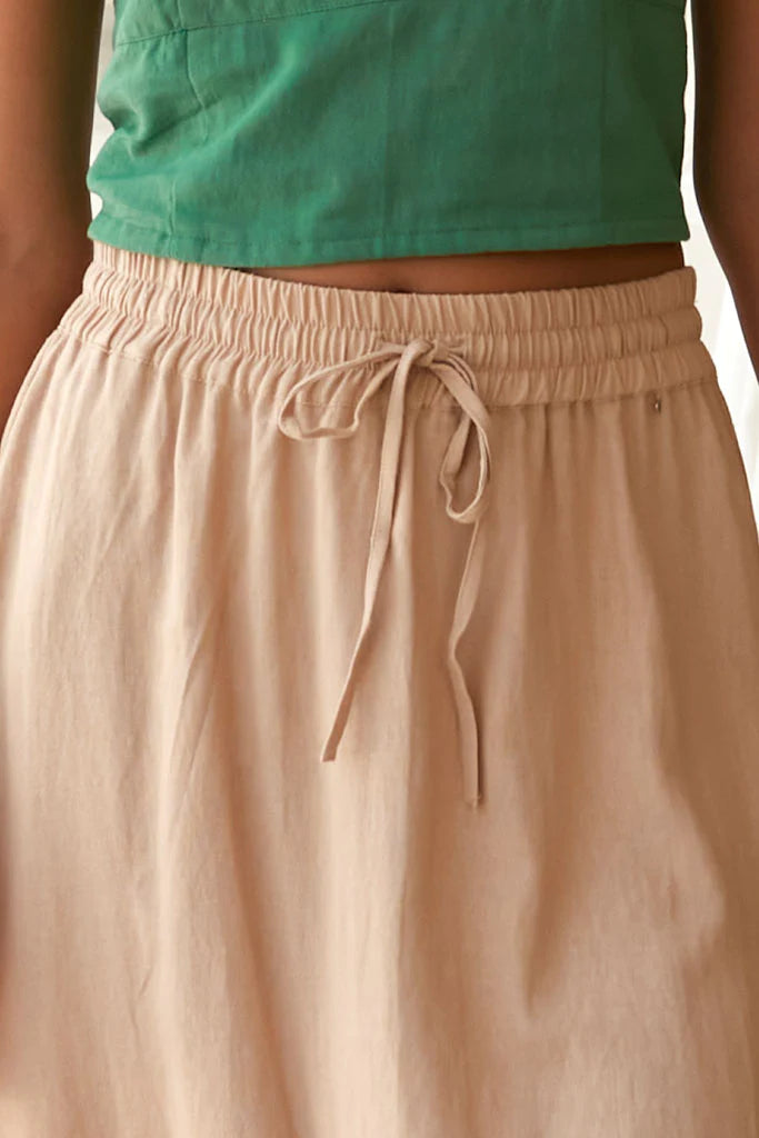Buddha Wear Sand Pippa Midi Skirt