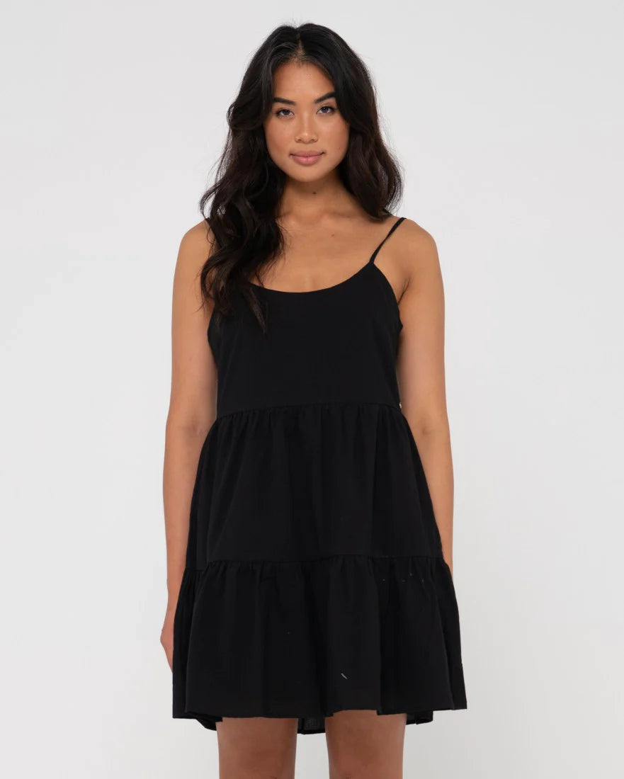 Rusty Heather Slip Dress Black DRL1242