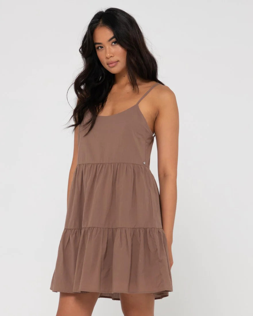 Rusty Heather Slip Dress Cappuccino DRL1242