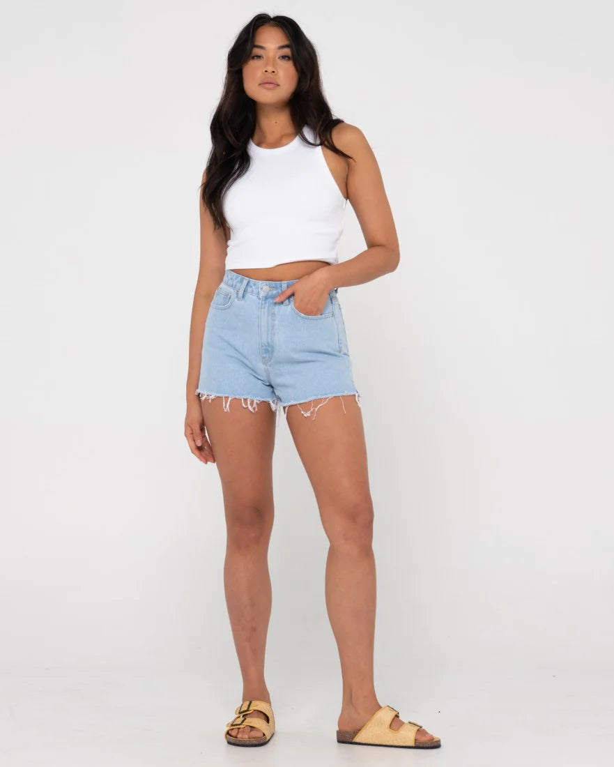 Rusty Penny Kick Sky Blue Flare Denim Short WKL0683
