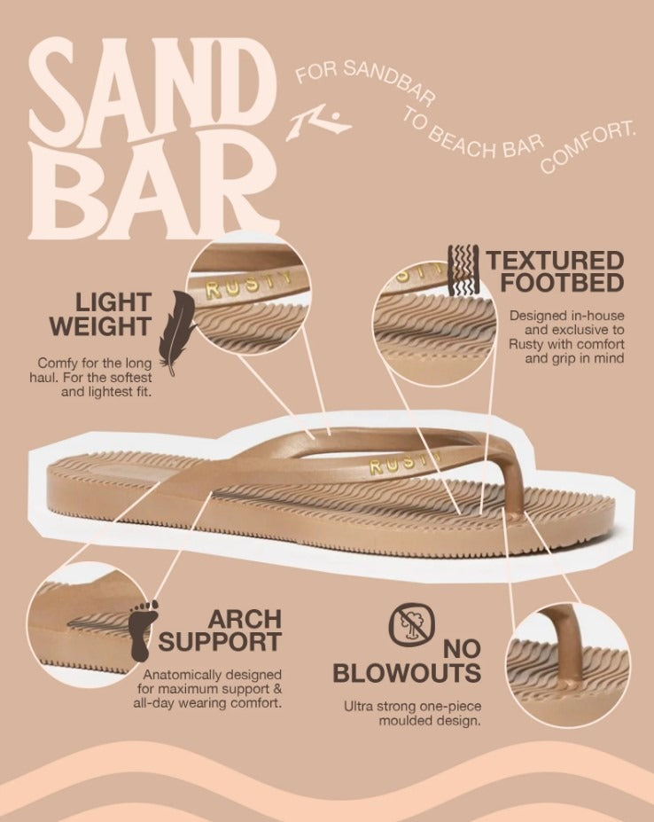 Rusty Taupe/Gold SandleBar Thong FOL03685