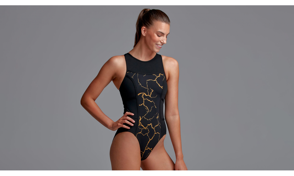 Funkita Cracked Gold Hi Flyer One Piece FKS003L70952