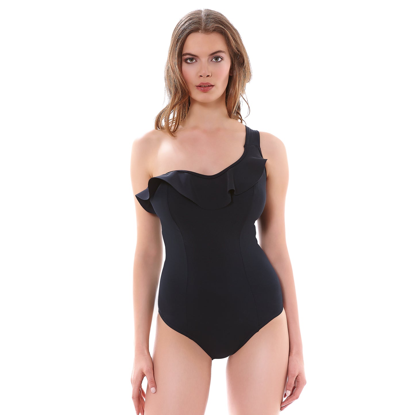 Freya Remix UW Black Sculpt Frilled One Piece AS3949