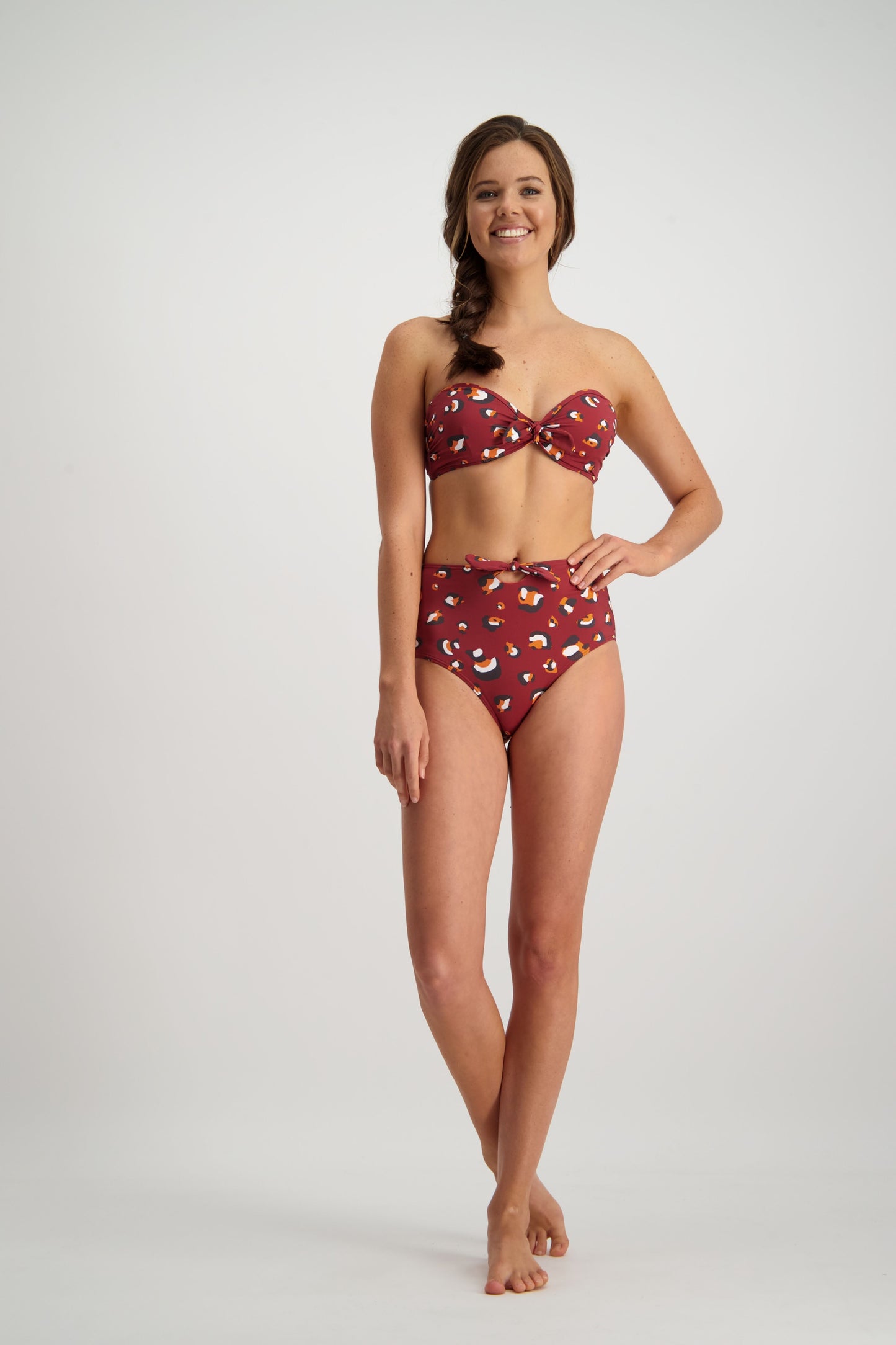 Piha Maroon Zootopia D/DD Knot Top P1741ZT