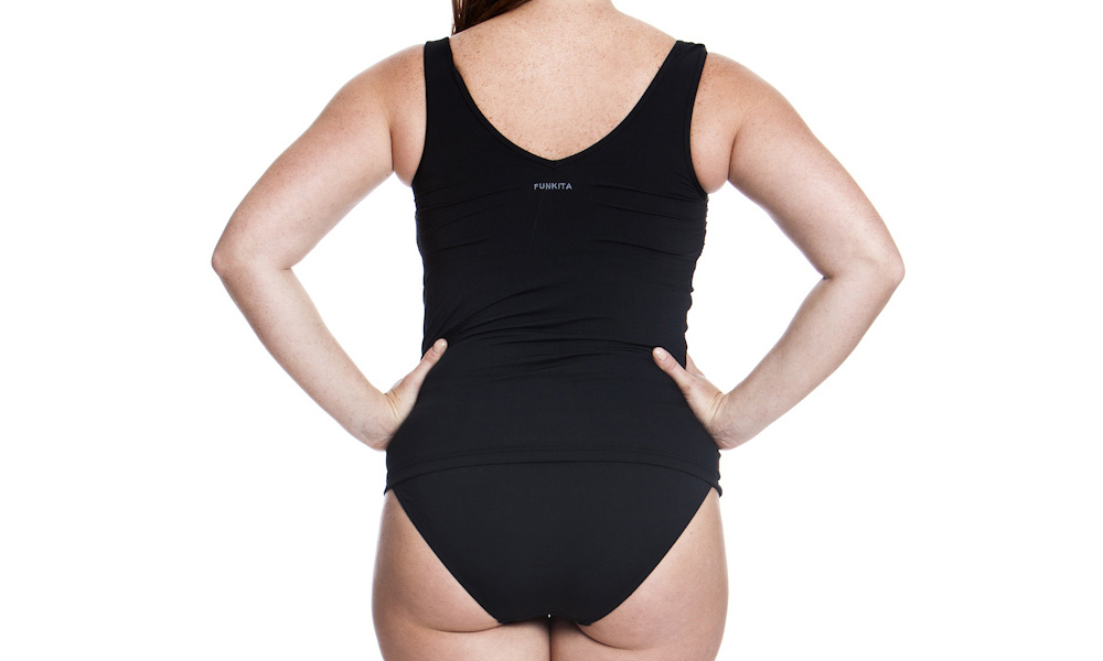 Funkita Black Zip Front Tankini FF04L00090