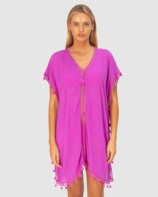 Baku Dragonfruit Moroccan Kaftan C242BBS