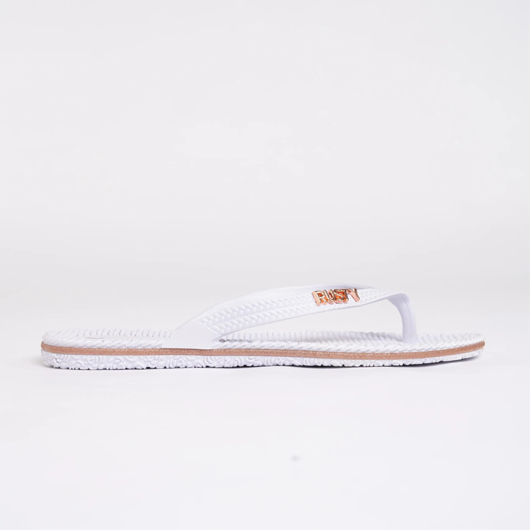 Rusty Flippin Thong White/Rose Gold FOL0125