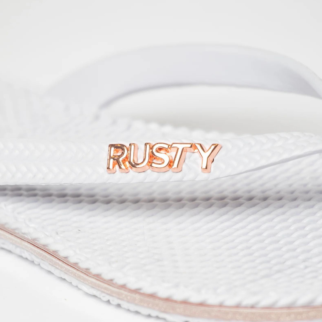 Rusty Flippin Thong White/Rose Gold FOL0125