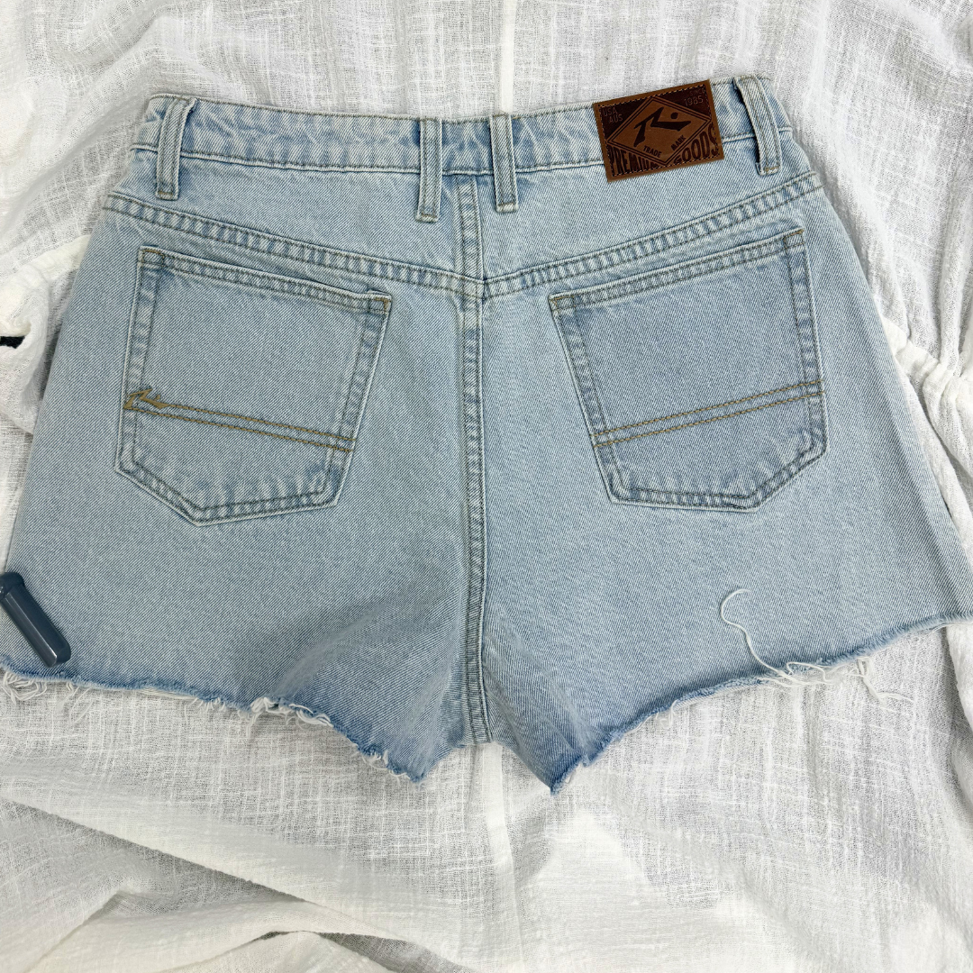 Rusty New Sky Blue Penny Kick Flare Denim Short WKL0683