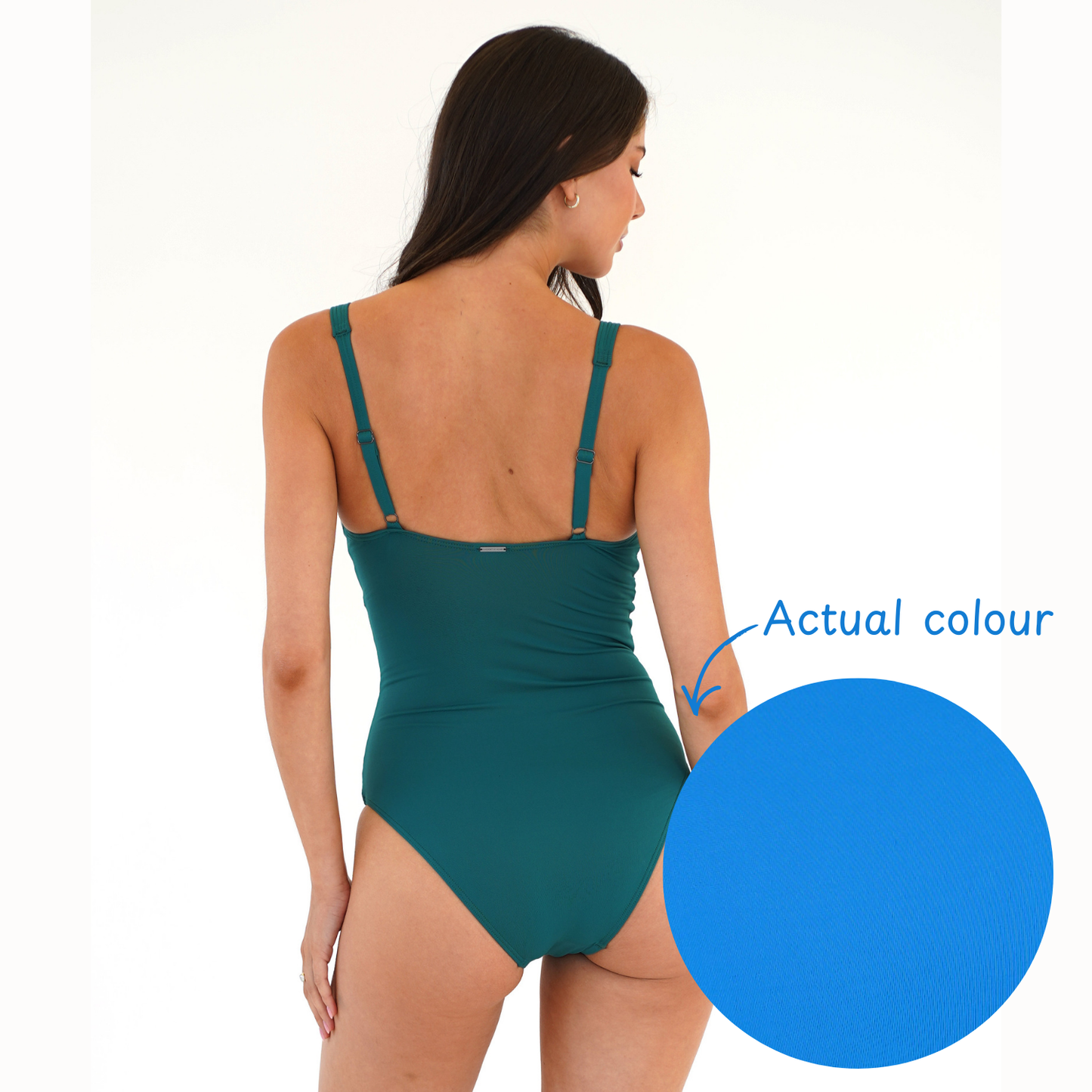 Moontide Azure UW Tie Front Suit M4903CN