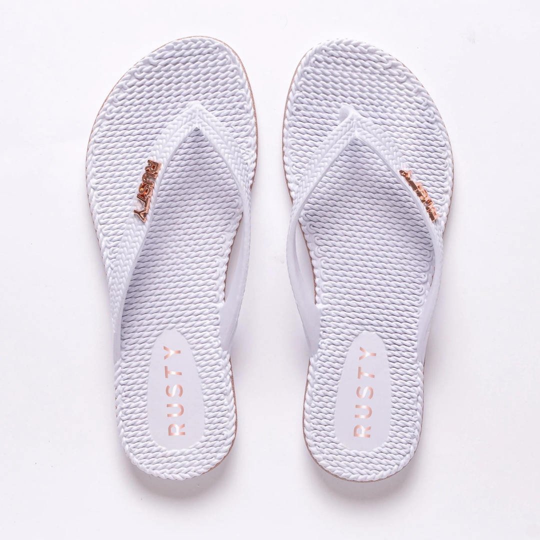 Rusty Flippin Thong White/Rose Gold FOL0125