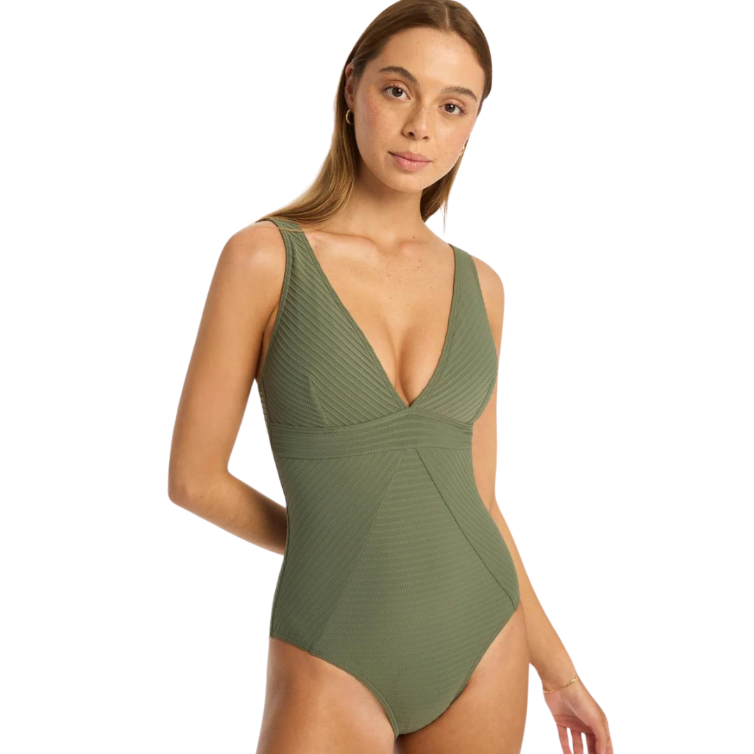 Sea Level Khaki Spinnaker Panel Line One Piece SL1552SP