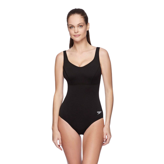 Speedo Black Contour Clip Back One Piece 8-133210001