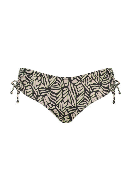 Olympia Beige/Black Tie Side Bikini Pant 31612