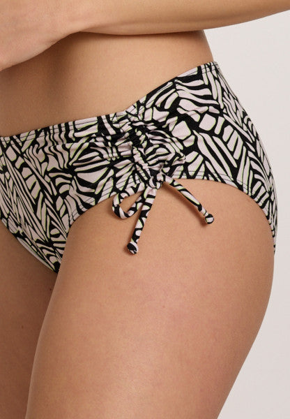 Olympia Beige/Black Tie Side Bikini Pant 31612