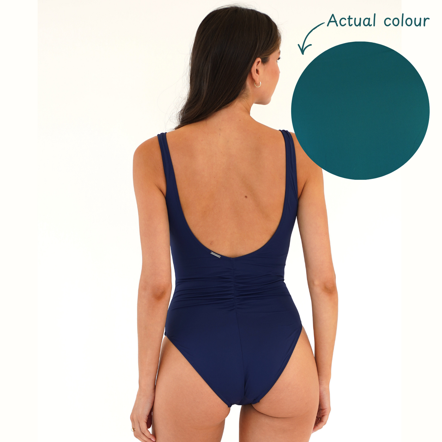 Moontide Evergreen Side Ruched Plunge Suit M4677CN