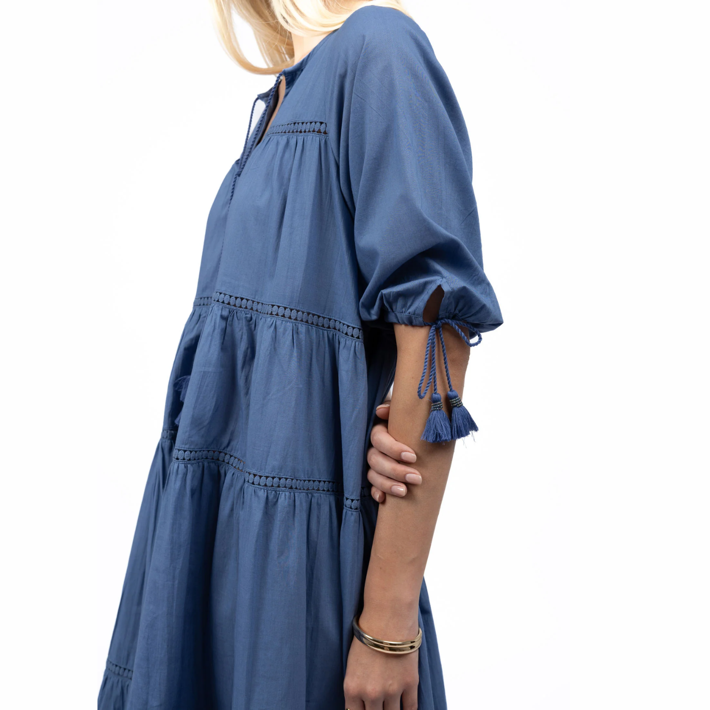 Humidity Louisa Tier Dress Paris Blue HS25307