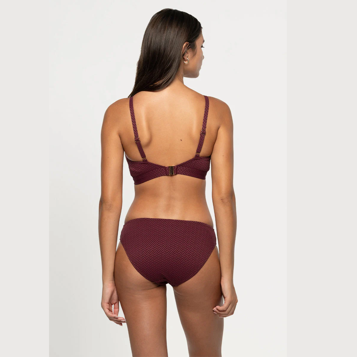Niptuck Maroon Saranya Teresa Multifit Bikini Top NT3258XS