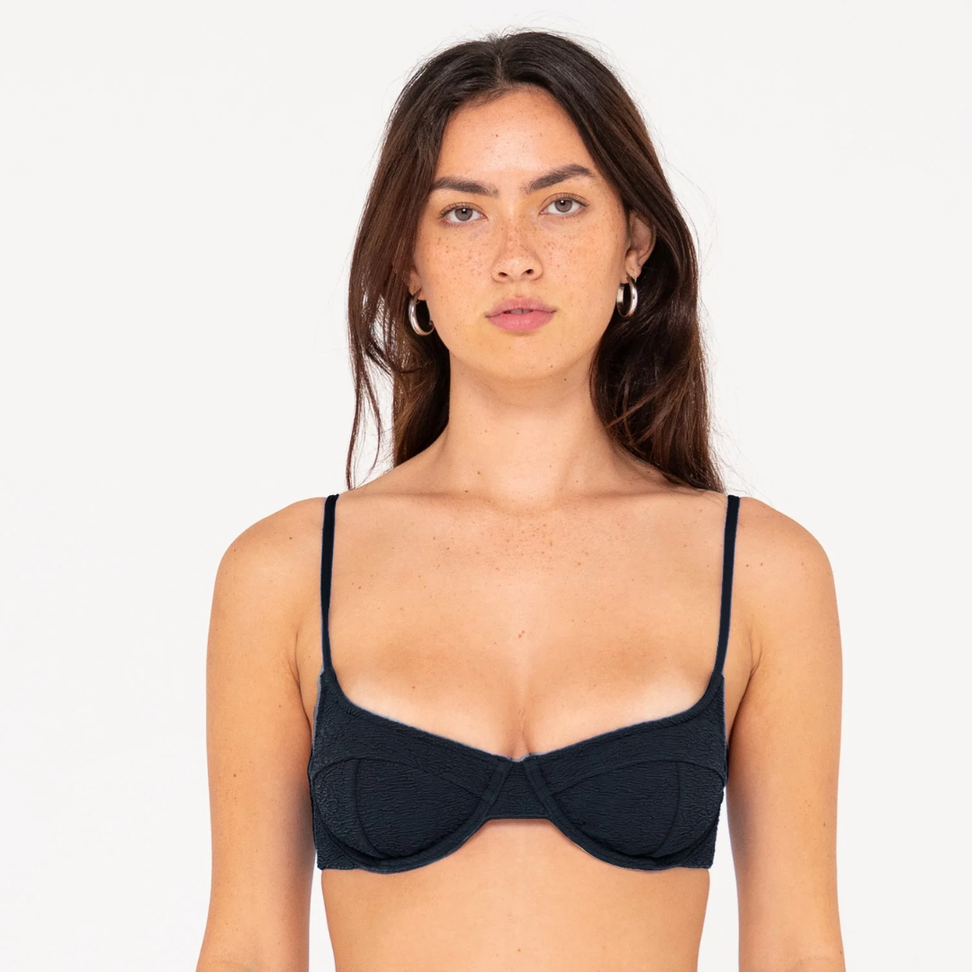 Rusty Black Sandalwood Balconette Bikini Top SWL1600