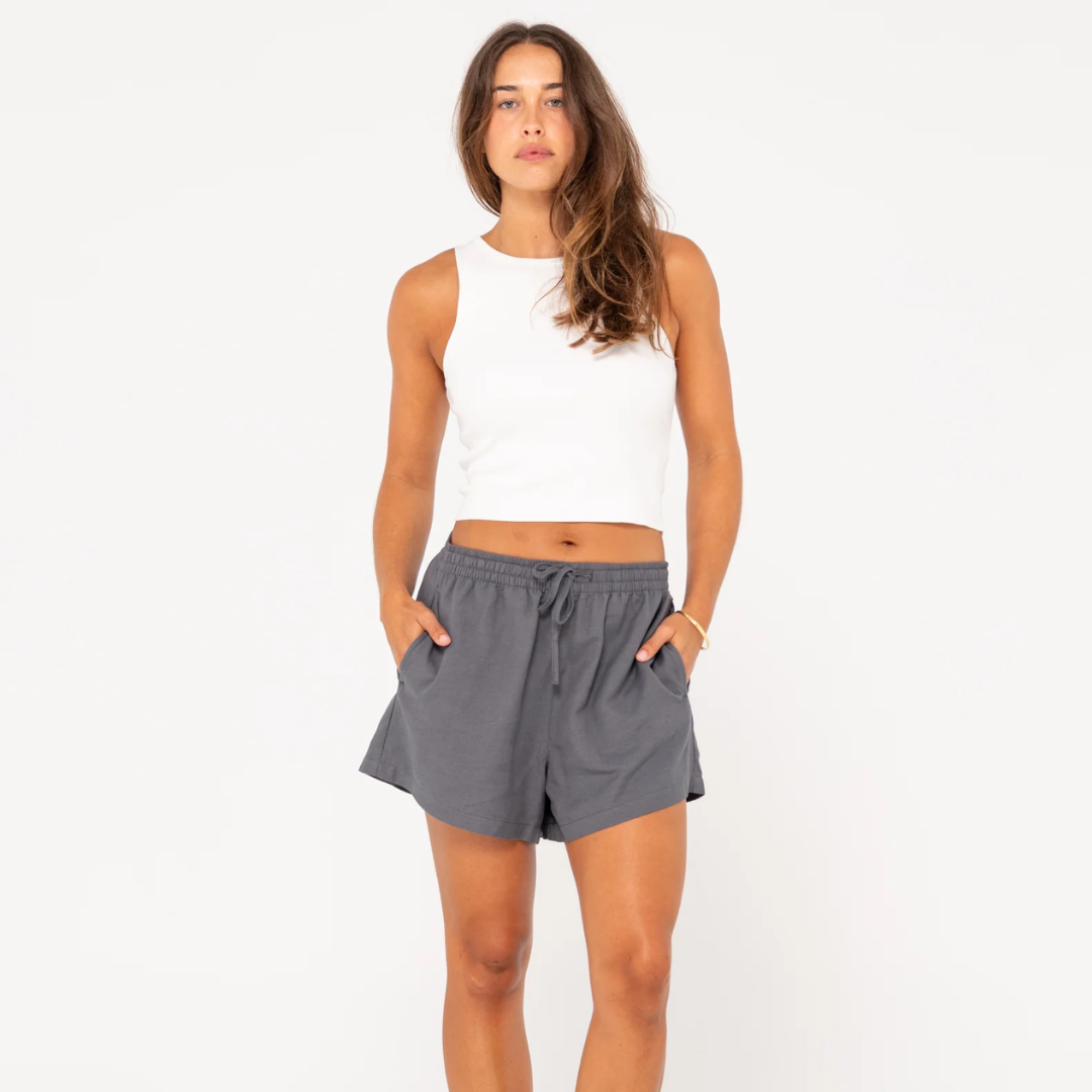 Rusty Coal Alannah Lounge Linen Short WKL0789