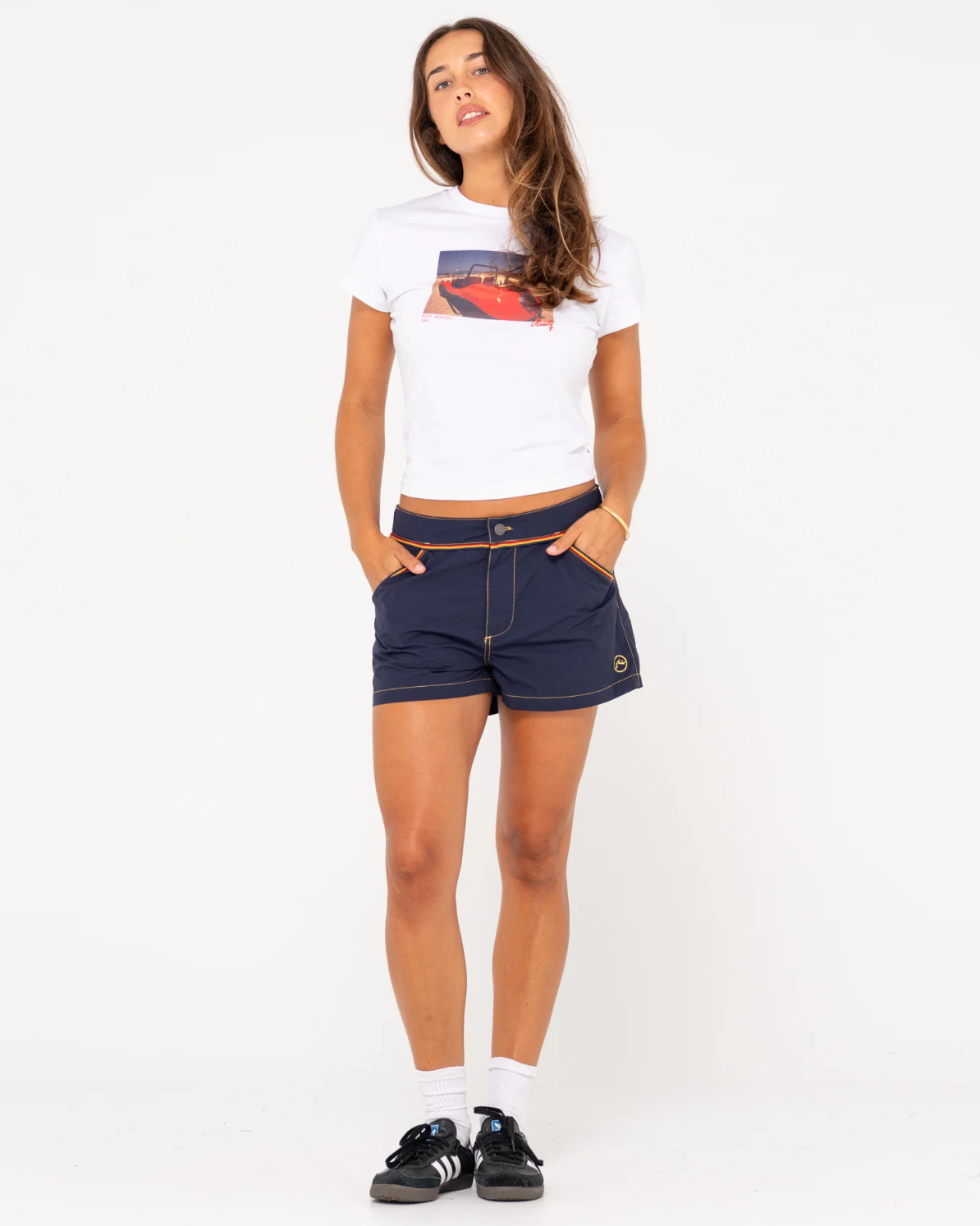 Rusty Navy Side Stripe Board Short BSL0386